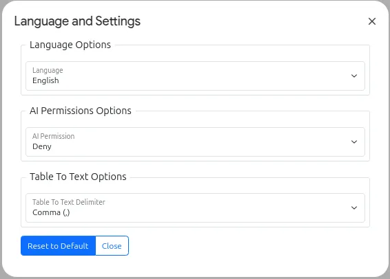 Example AI Permission set to &#x27;Deny&#x27;