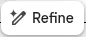 Refine button appearing over selected text