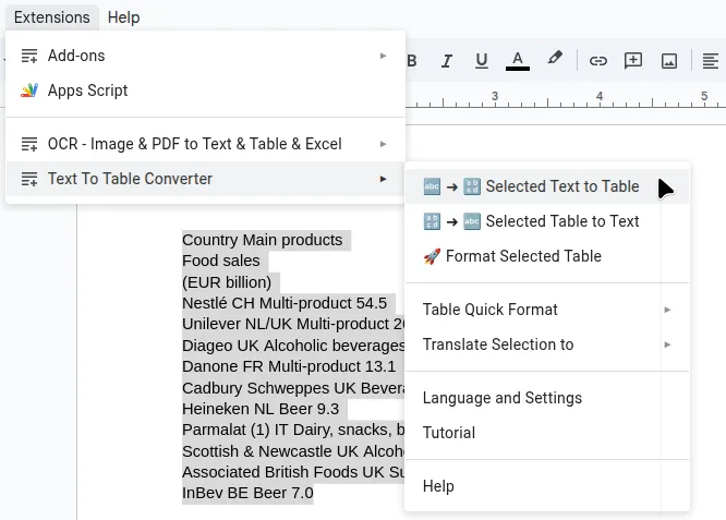 Using the Add-On menu